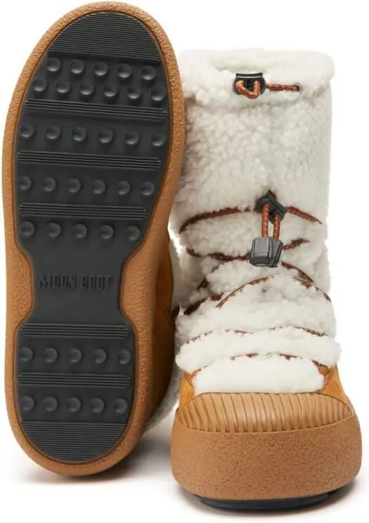 Moon Boot LTrack Polar shearling snow boots White