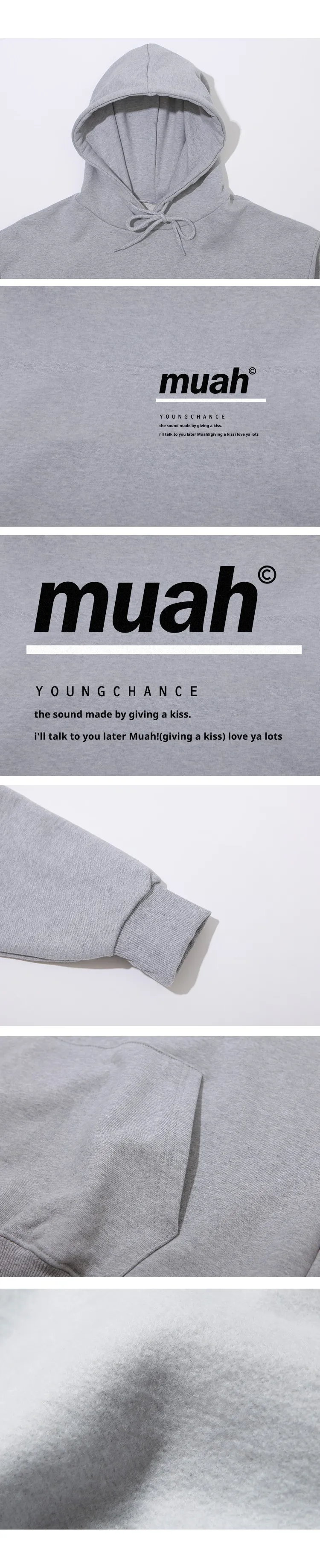 muahmuah  |Unisex Street Style Long Sleeves Plain Cotton Medium Logo