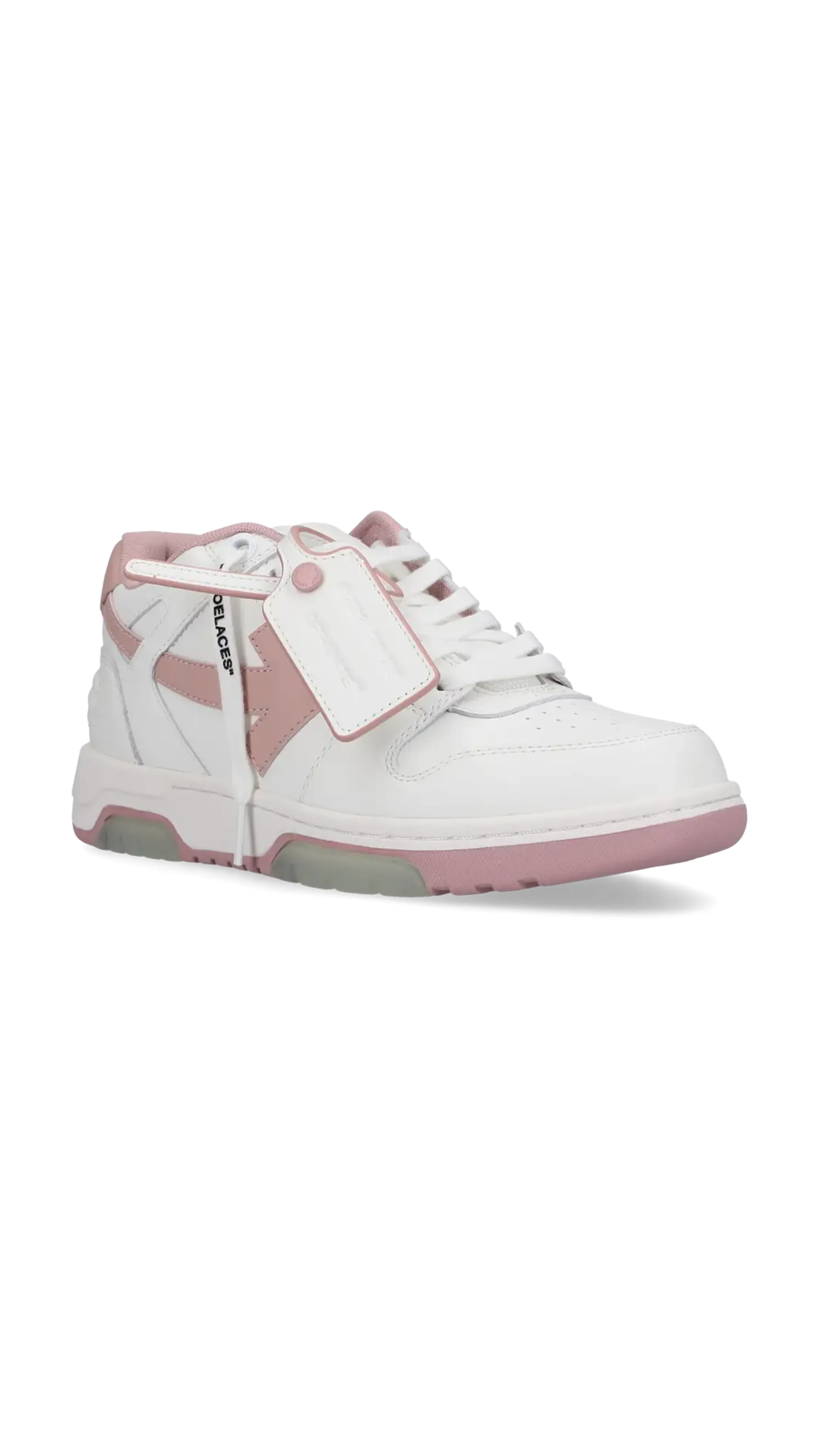 Out of Office Calfskin Sneaker - White/Pink