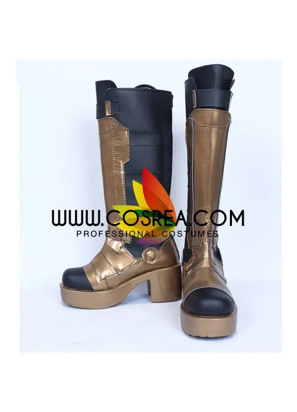 Overwatch Soldier 76 Golden Cosplay Shoes