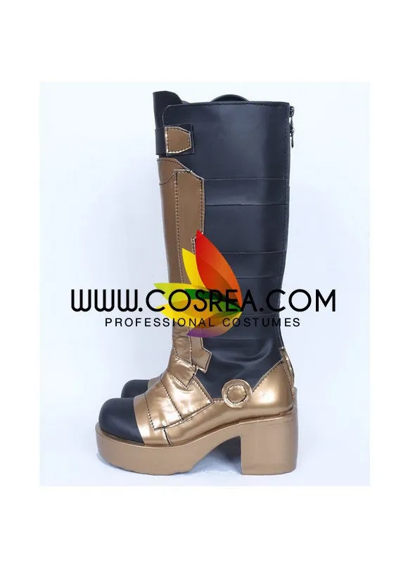 Overwatch Soldier 76 Golden Cosplay Shoes