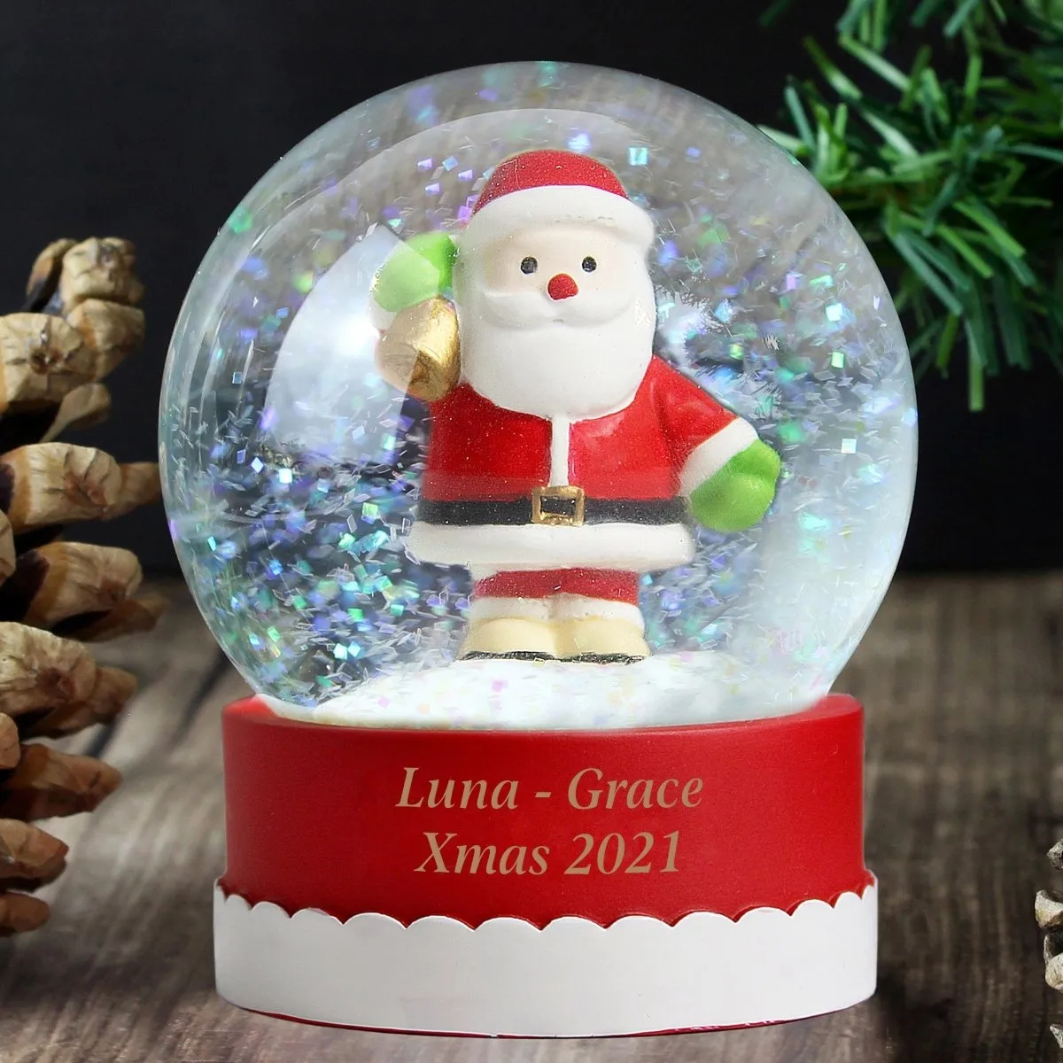 Personalised Santa Snow Globe