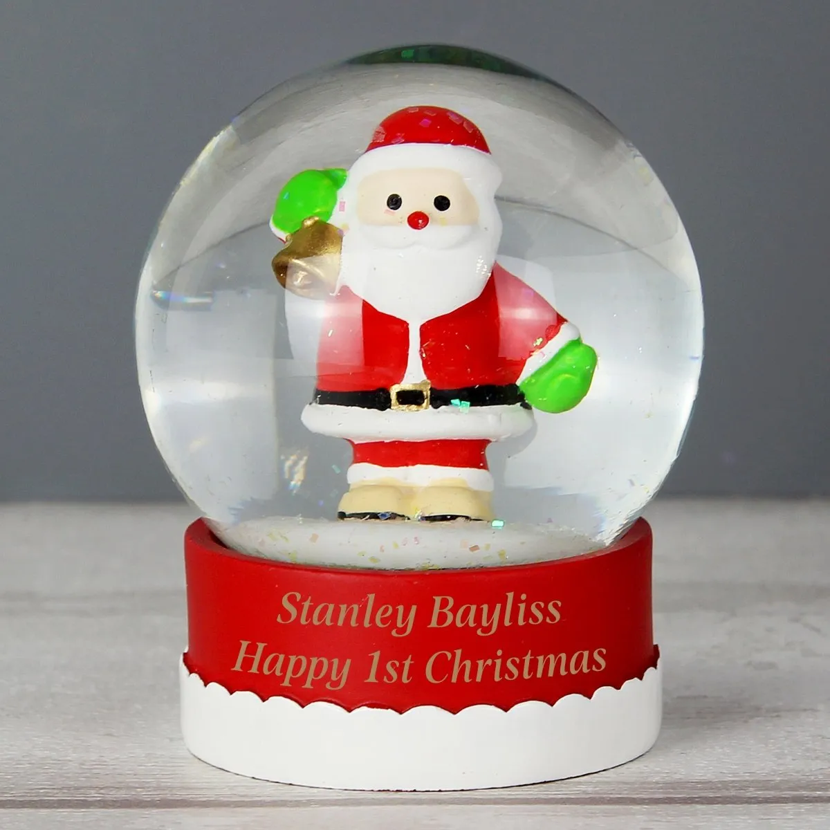 Personalised Santa Snow Globe