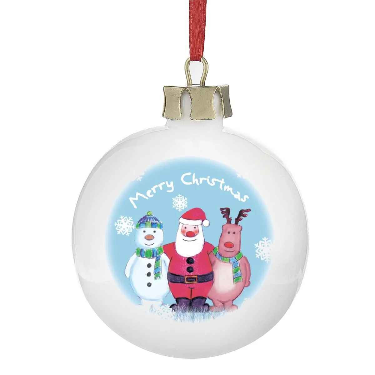 Personalised Snow Scene Trio Bauble