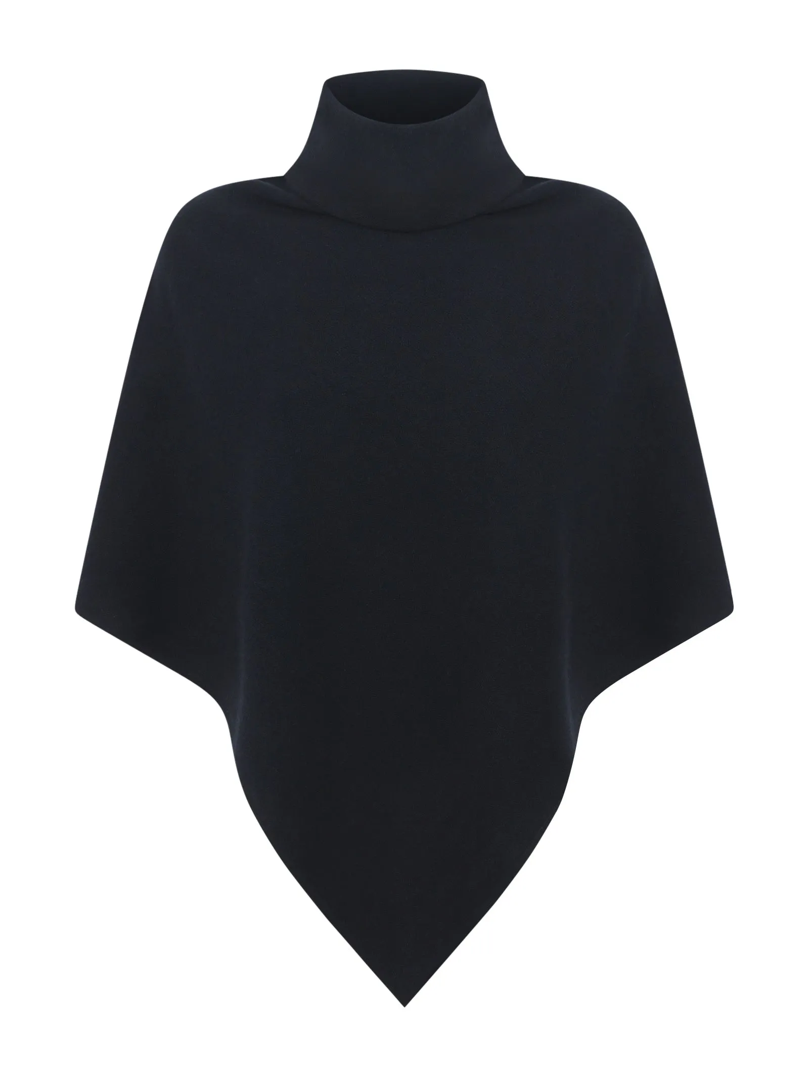 Poncho in filato Cashmerino - Nero