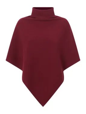 Poncho in filato Cashmerino - Tibetan Red