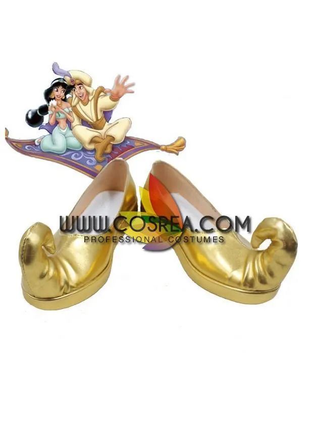 Princess Jasmine Aladdin Gold Cosplay Shoes