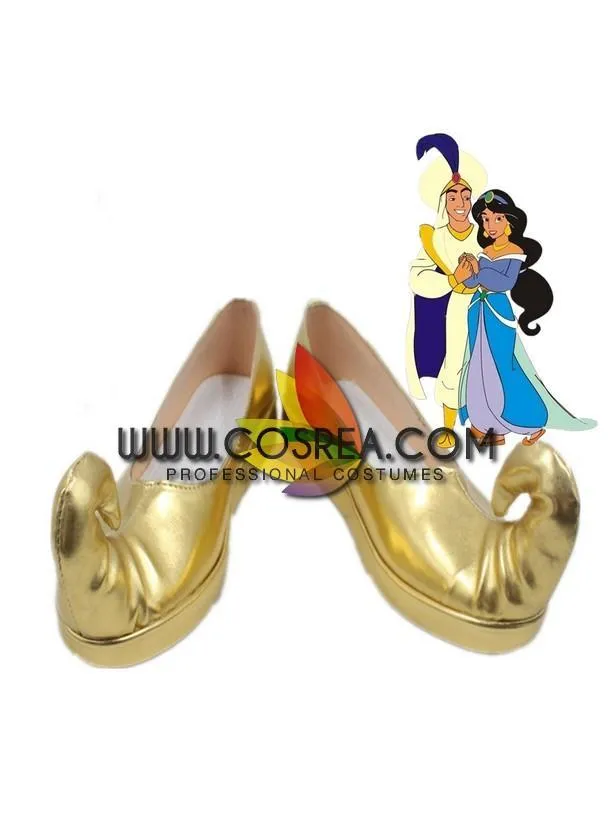 Princess Jasmine Aladdin Gold Cosplay Shoes