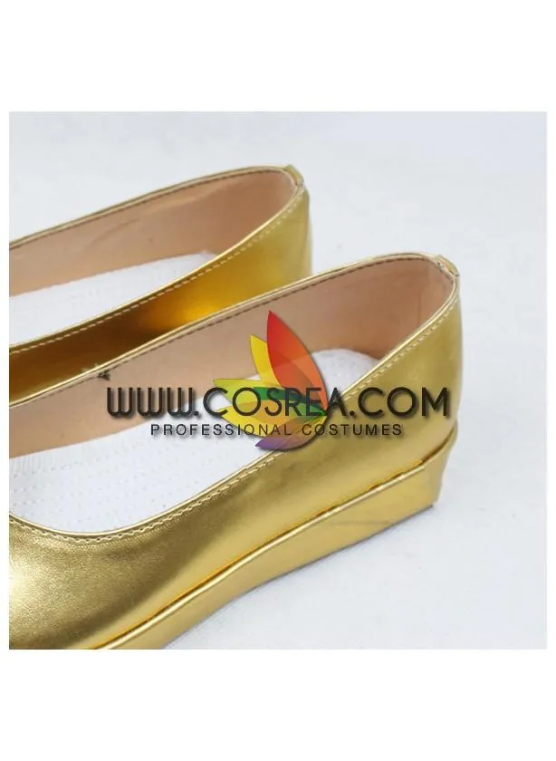 Princess Jasmine Aladdin Gold Cosplay Shoes