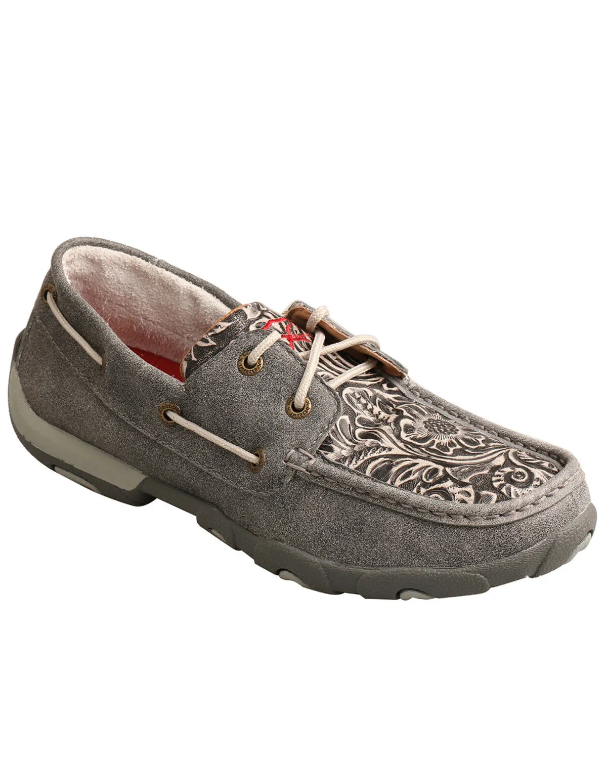 Product Name:  Twisted X Women's Tooled Boat Shoes - Moc Toe