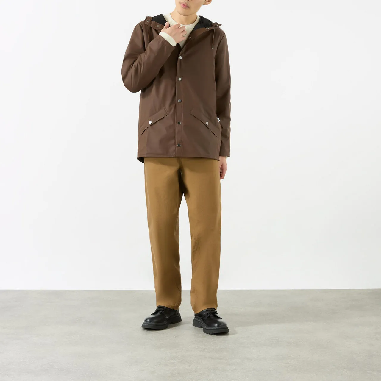 RAINS W3 Rain Jacket - Brown