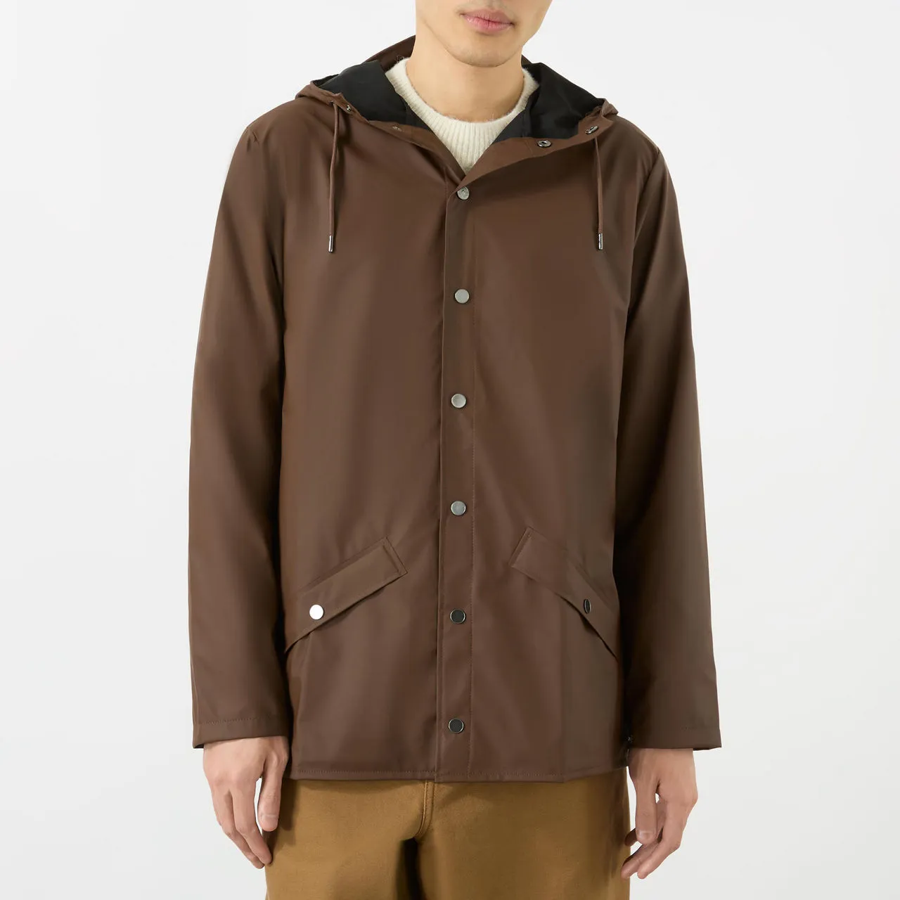 RAINS W3 Rain Jacket - Brown