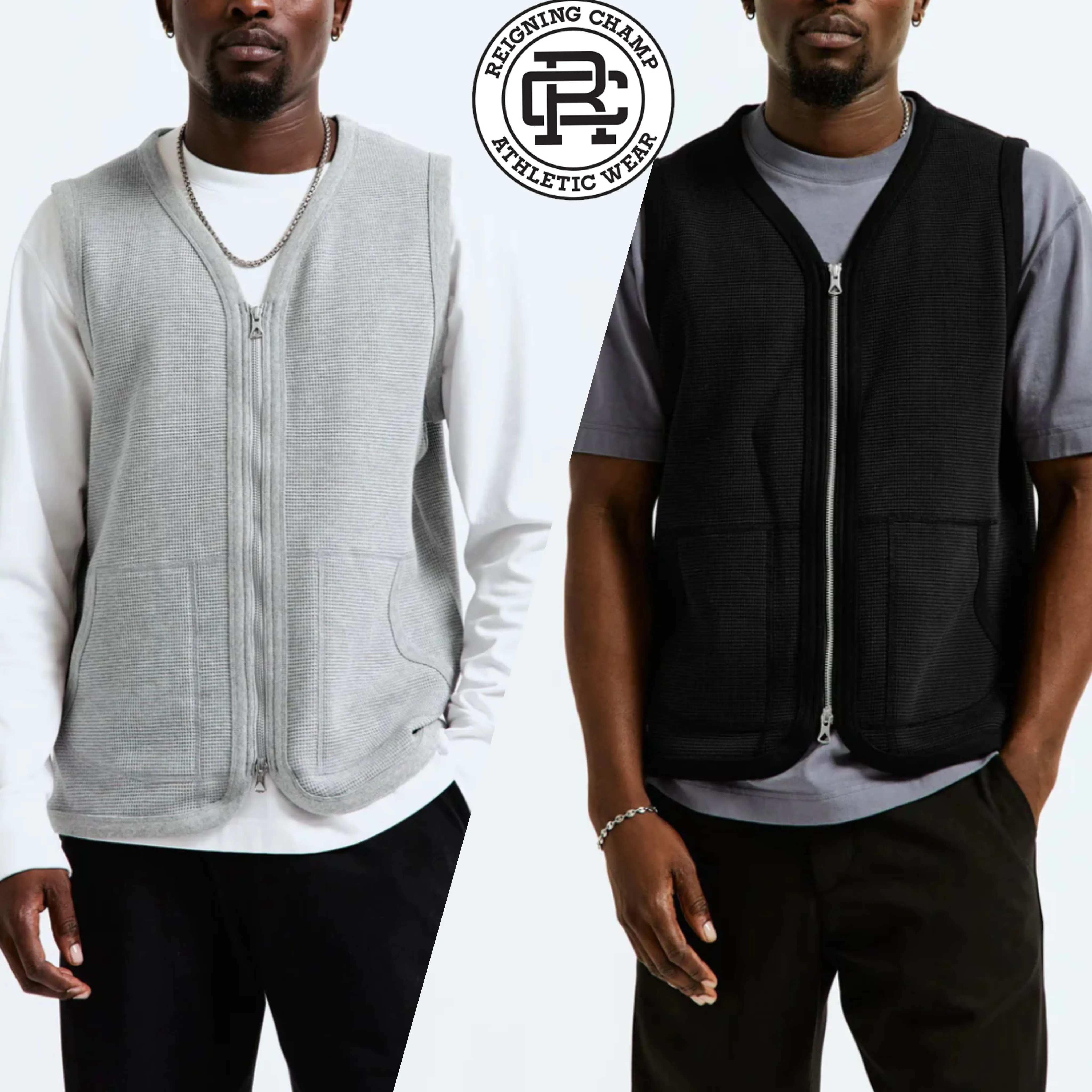 REIGNING CHAMP  |Street Style Plain Cotton Vests & Gillets