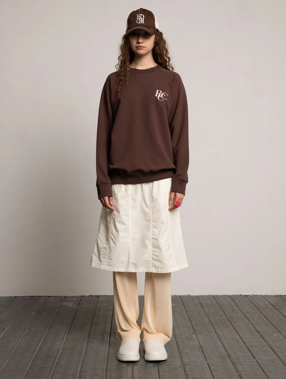 rocci rocci  |Unisex Street Style Plain Oversized Logo