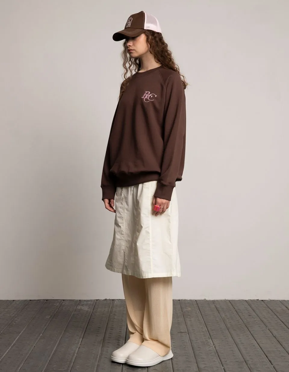 rocci rocci  |Unisex Street Style Plain Oversized Logo