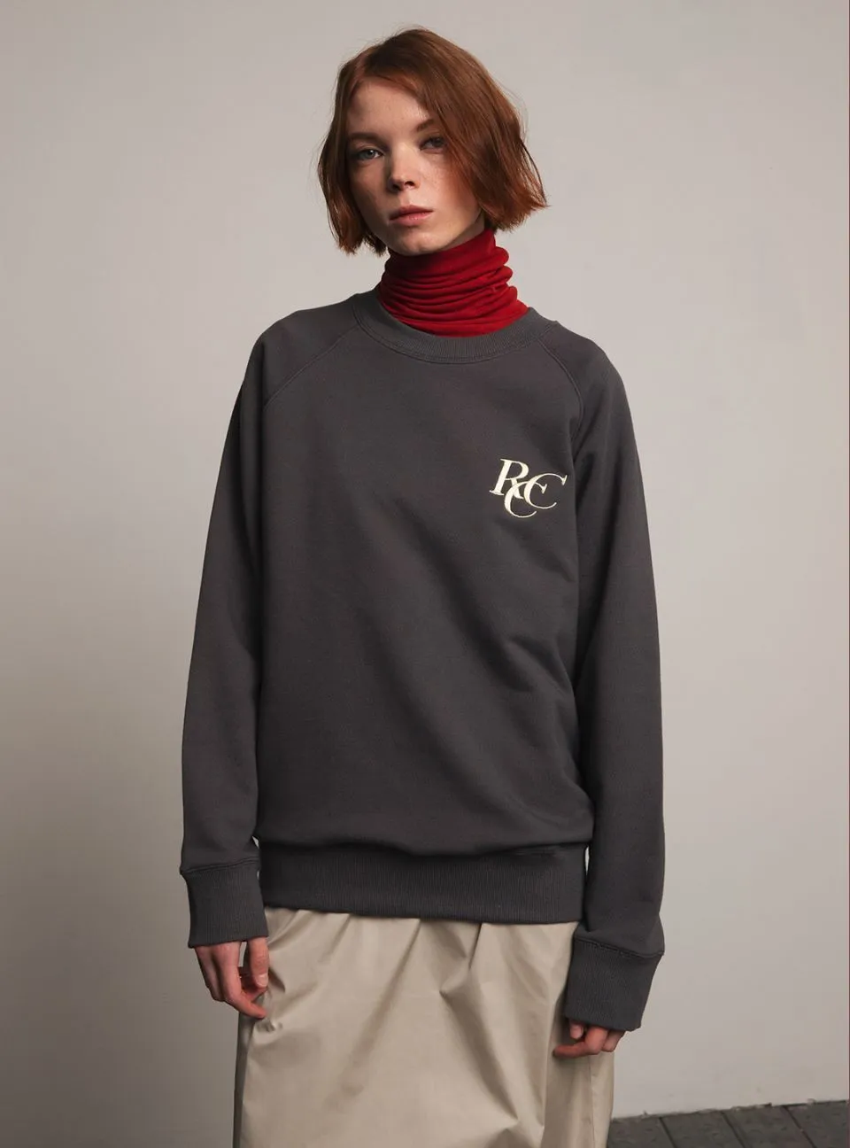 rocci rocci  |Unisex Street Style Plain Oversized Logo