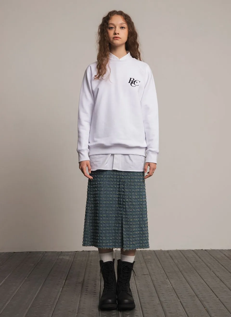 rocci rocci  |Unisex Street Style Plain Oversized Logo