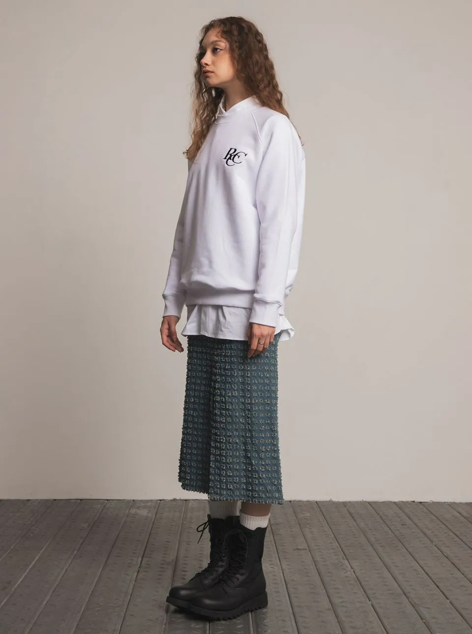 rocci rocci  |Unisex Street Style Plain Oversized Logo