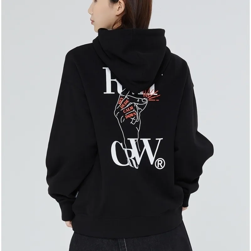 ROMANTIC CROWN  |Unisex Street Style Long Sleeves Logo Hoodies