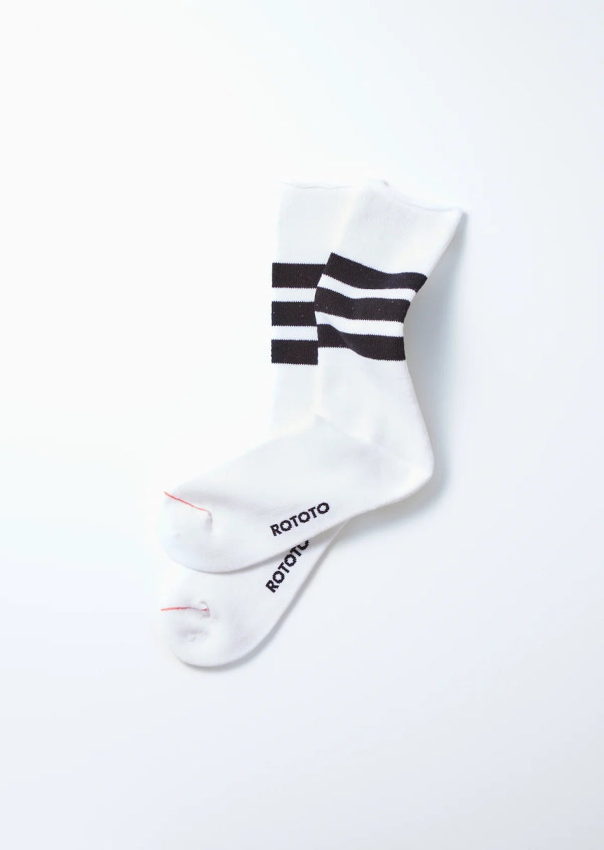 ROTOTO R1399 WHITE/BLACK socks