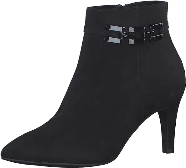 S Oliver Black Heeled Ankle Boot