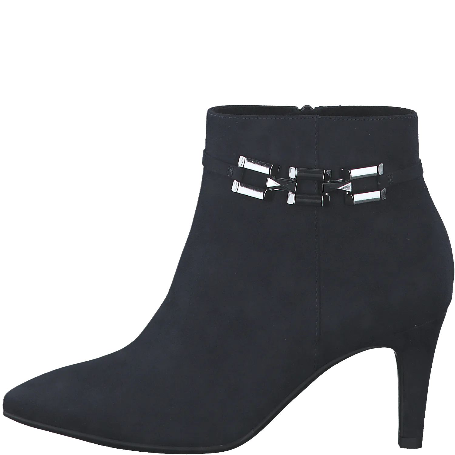 S Oliver Navy Heeled Ankle Boot