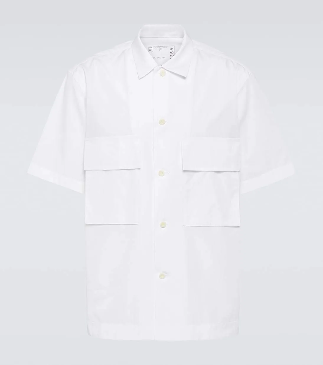 sacai  |Button-down Collaboration Plain Cotton Short Sleeves