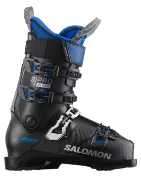 Salomon S/Pro Alpha 120 EL Ski Boots - Black / Race Blue - 2023