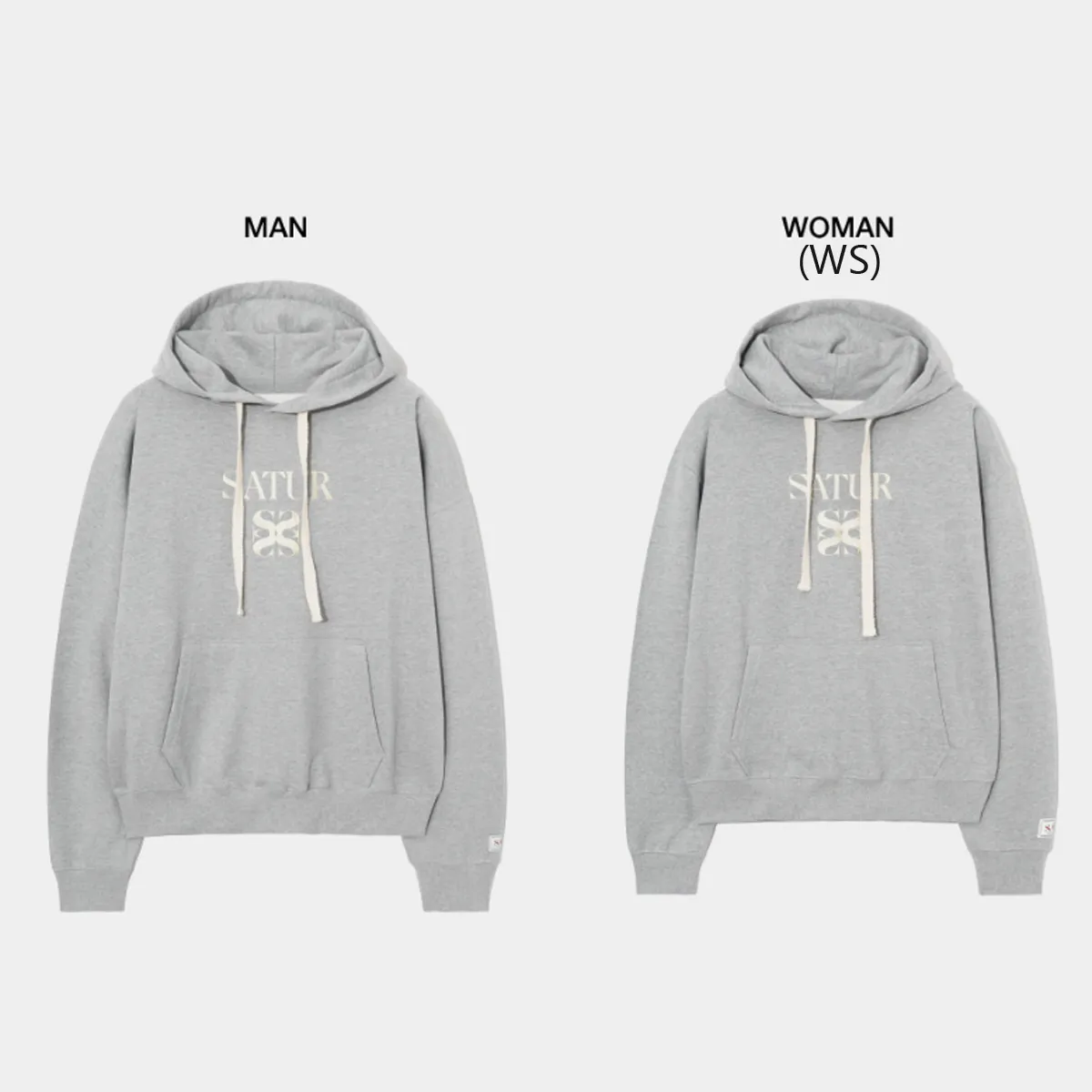 SATUR  |Unisex Street Style Long Sleeves Plain Cotton Logo Hoodies