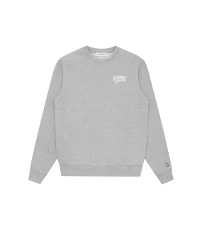 SMALL ARCH LOGO CREWNECK - HEATHER GREY