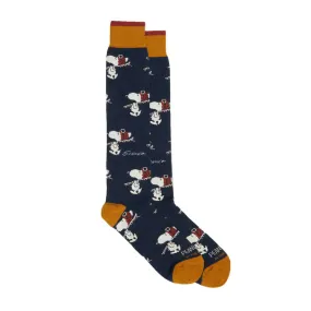 SNOOPY SKI ALL OVER SOCKS Unisex Blue