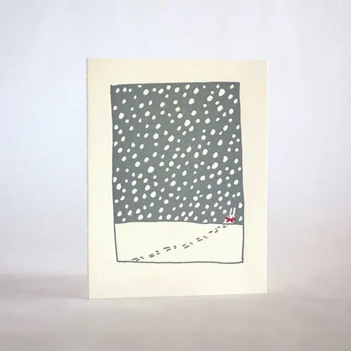 Snow Bunny Holiday Card