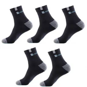 Stay Cool and Comfortable with 5 Pairs of Bamboo Fiber Men's Socks