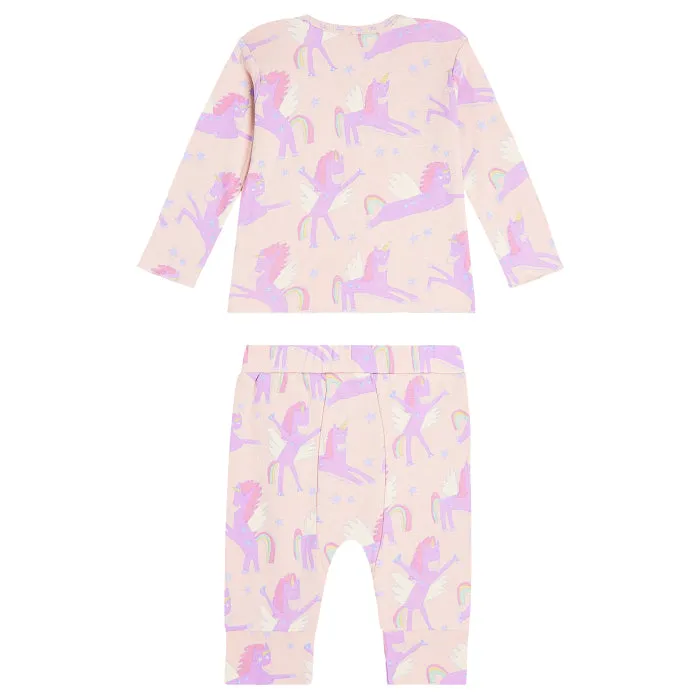 Stella McCartney Baby Two Piece Set Pink Unicorns