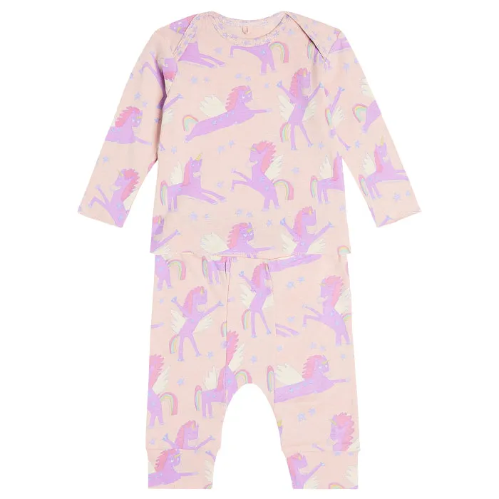 Stella McCartney Baby Two Piece Set Pink Unicorns