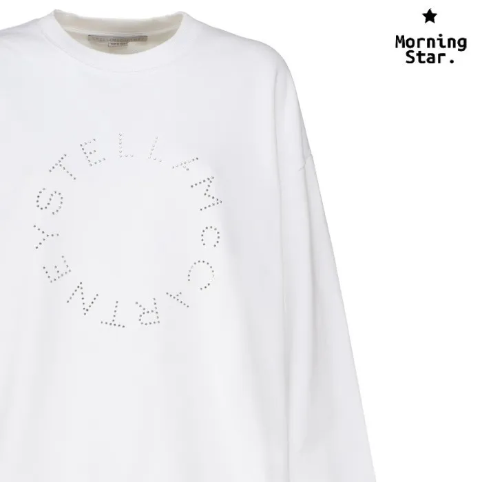 Stella McCartney  |Unisex U-Neck Long Sleeves Plain Cotton Logo