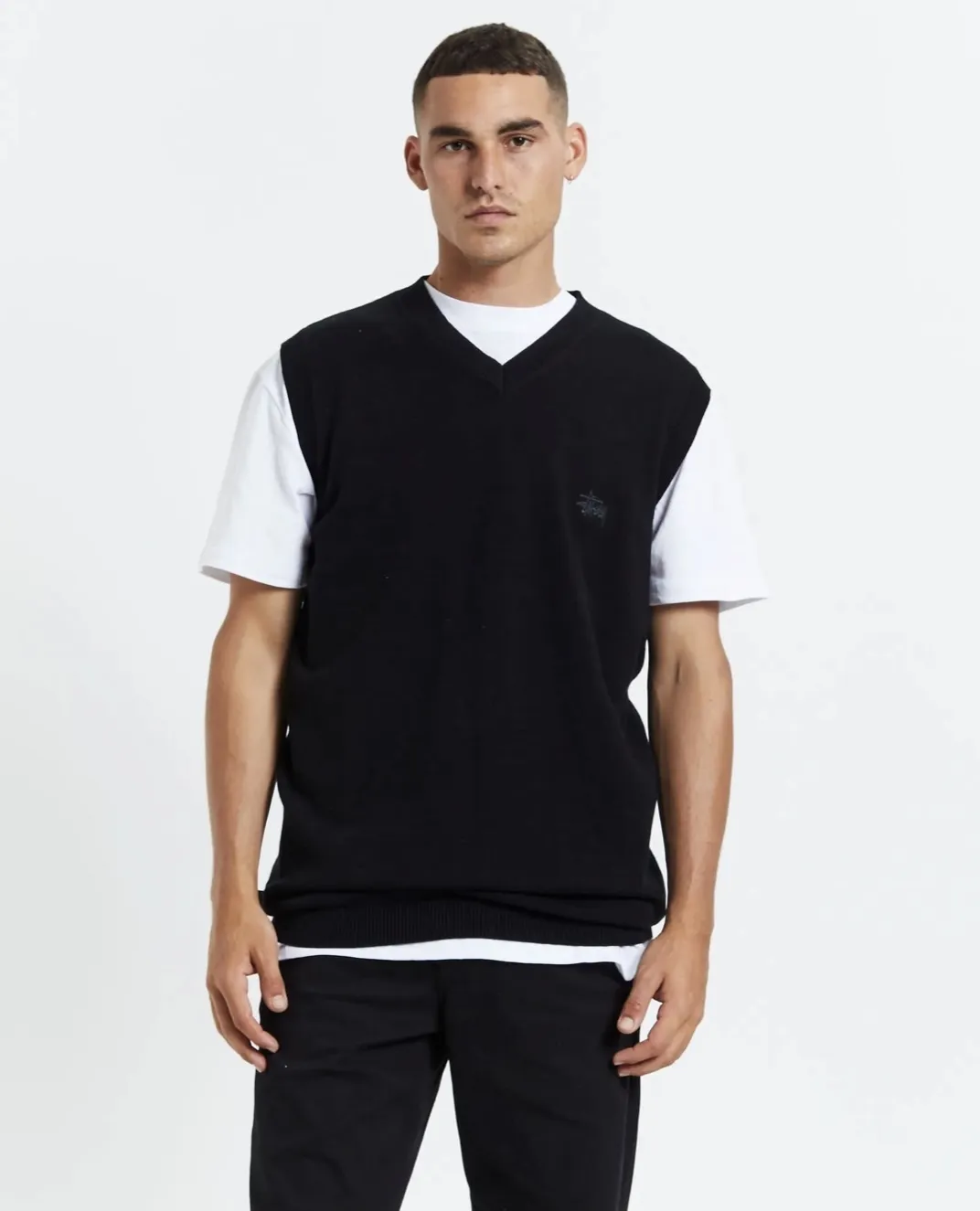 STUSSY  |Street Style Logo Skater Style Vests & Gillets