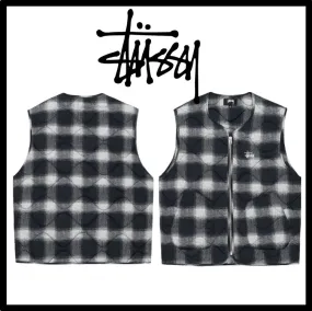 STUSSY  |Unisex Street Style Logo Skater Style Vests & Gillets