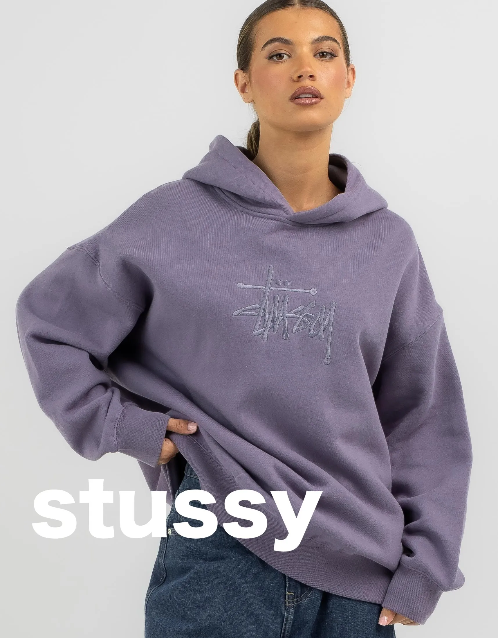 STUSSY  |Unisex Sweat Street Style Long Sleeves Logo