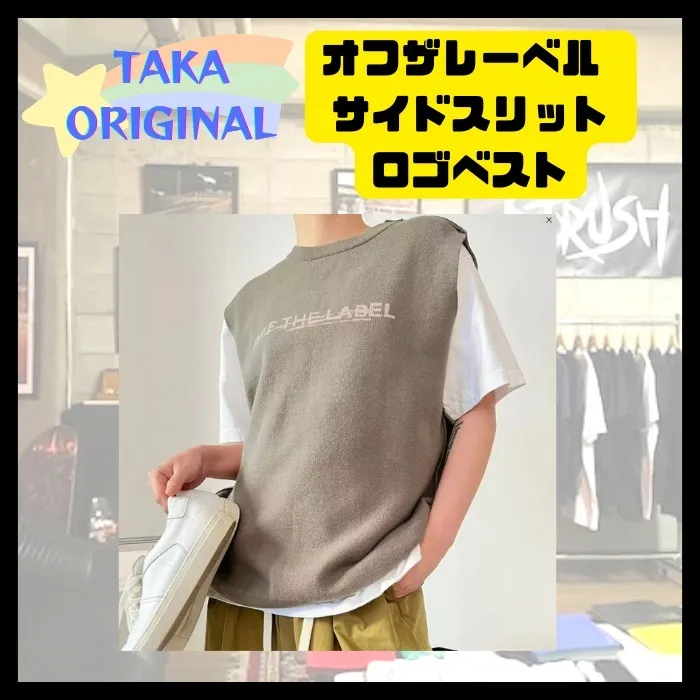 TAKA ORIGINAL  |Street Style Plain Logo Vests & Gillets