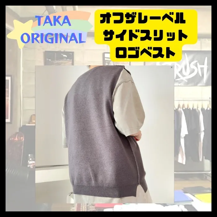 TAKA ORIGINAL  |Street Style Plain Logo Vests & Gillets