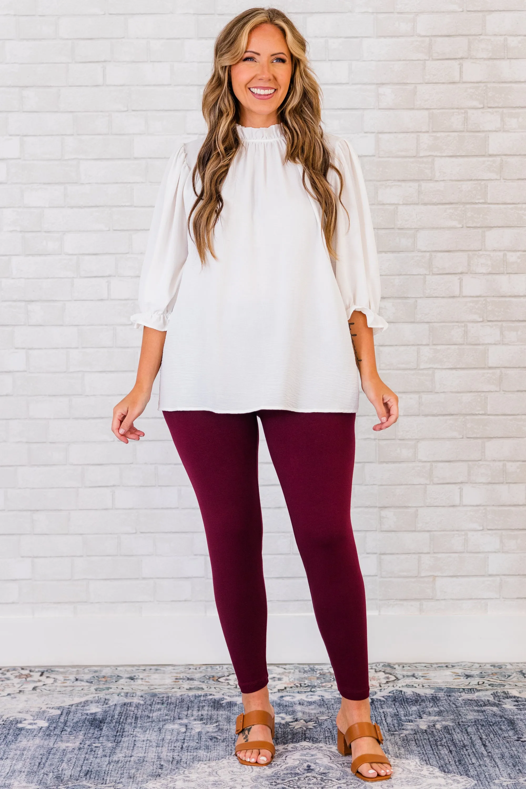 To Be True Leggings, Dark Plum