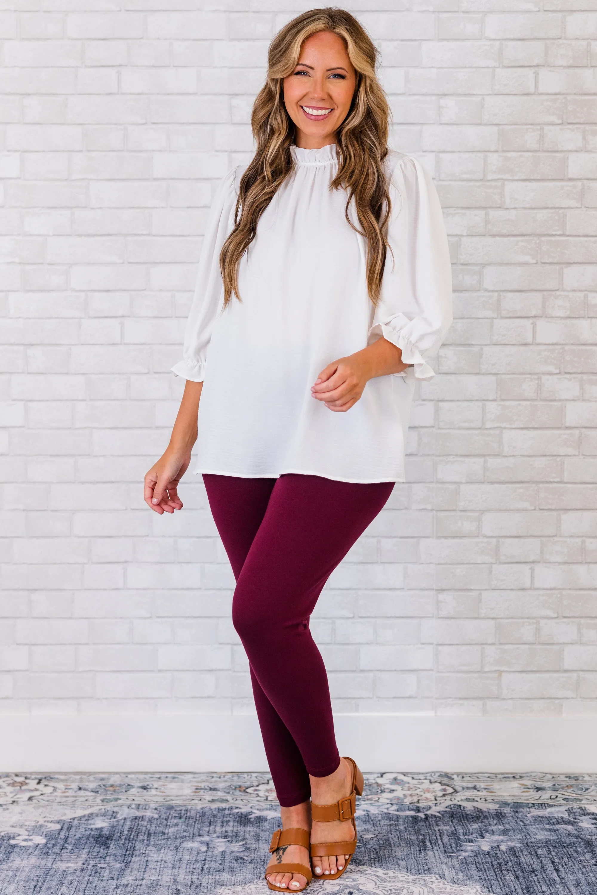 To Be True Leggings, Dark Plum