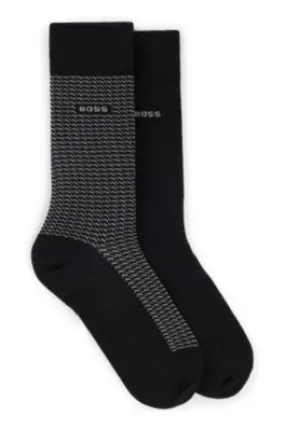 Two-pack of regular-length socks in a cotton blend