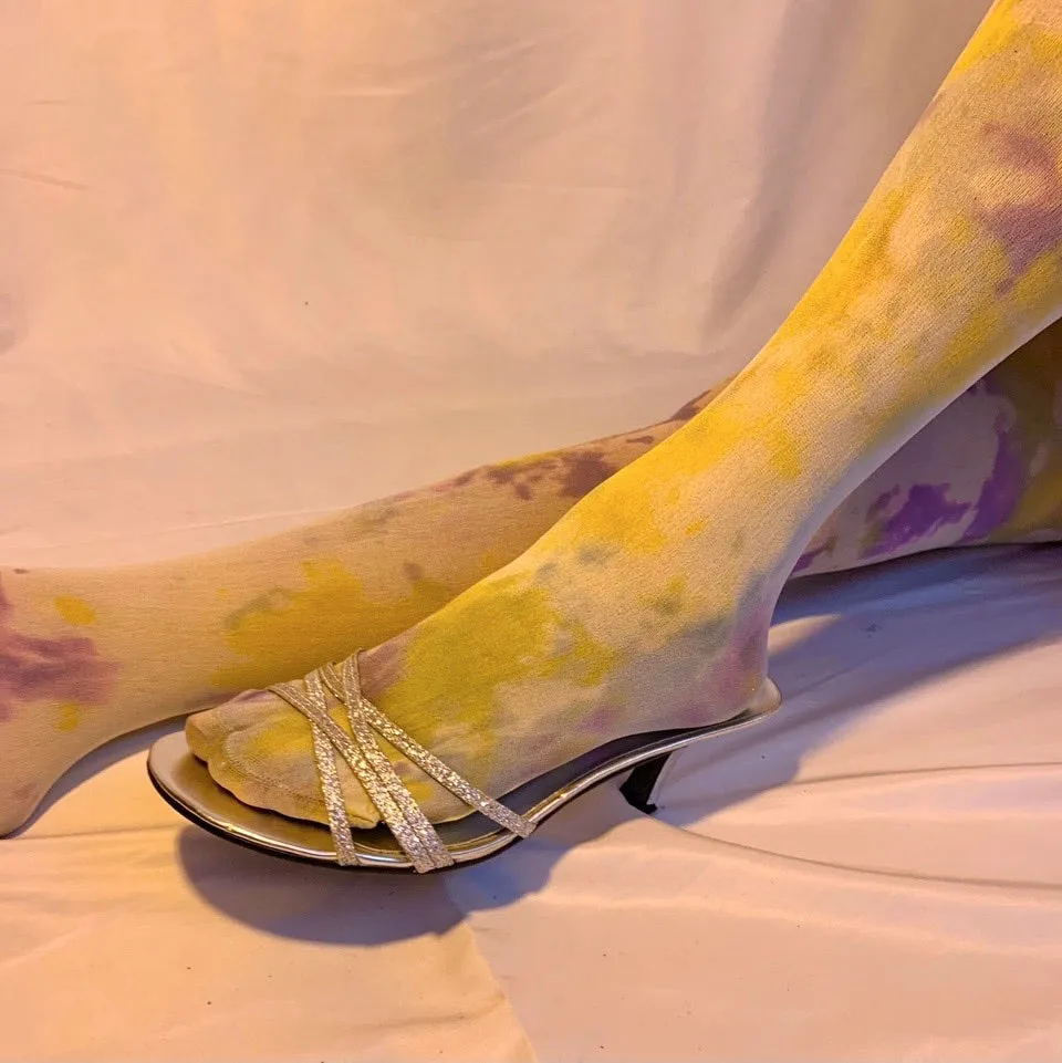 Unicorn tie dye tights