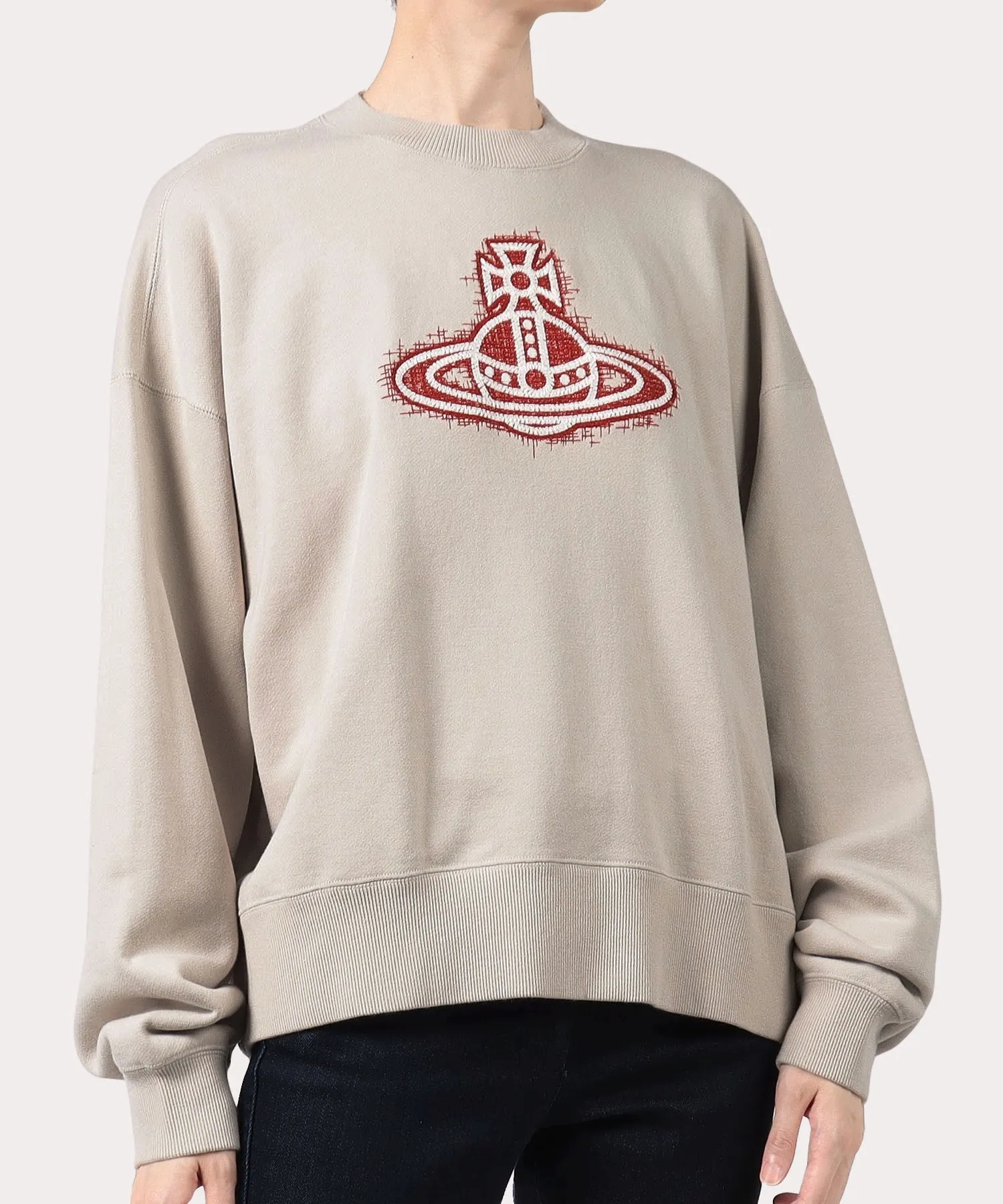 Vivienne Westwood  |Unisex Street Style Long Sleeves Plain Cotton Logo