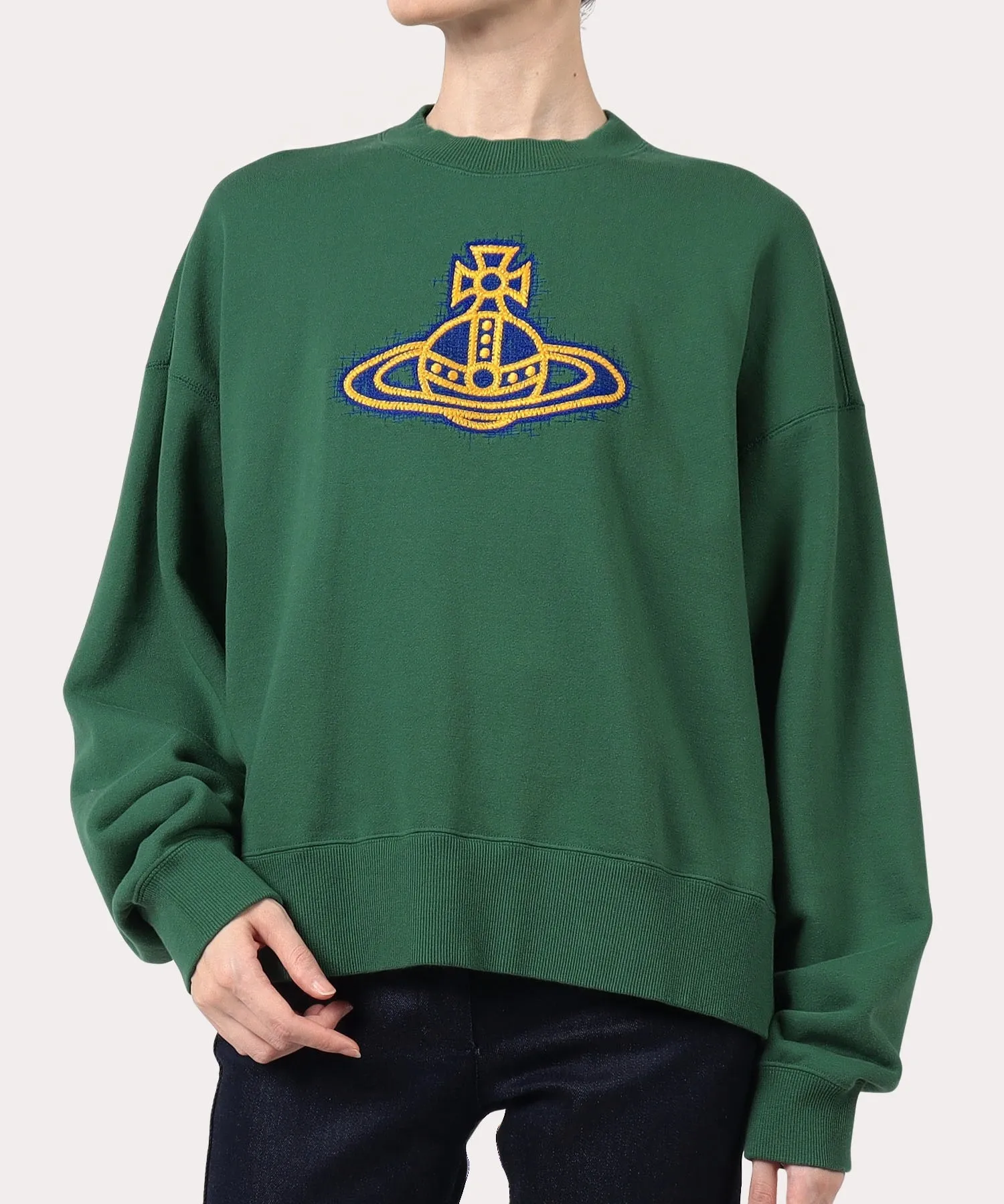 Vivienne Westwood  |Unisex Street Style Long Sleeves Plain Cotton Logo