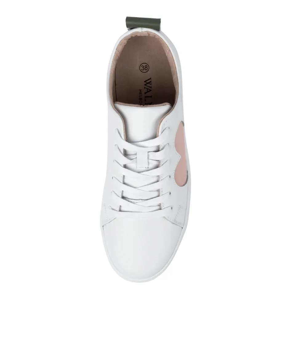 WALNUT Heart Sneaker Wa White Blush Leather