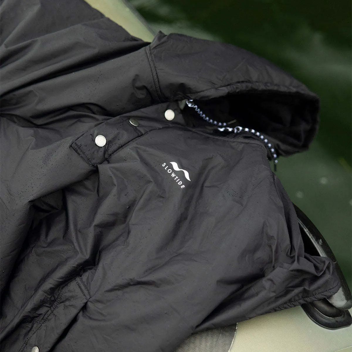 Waterproof Changing Poncho - Black