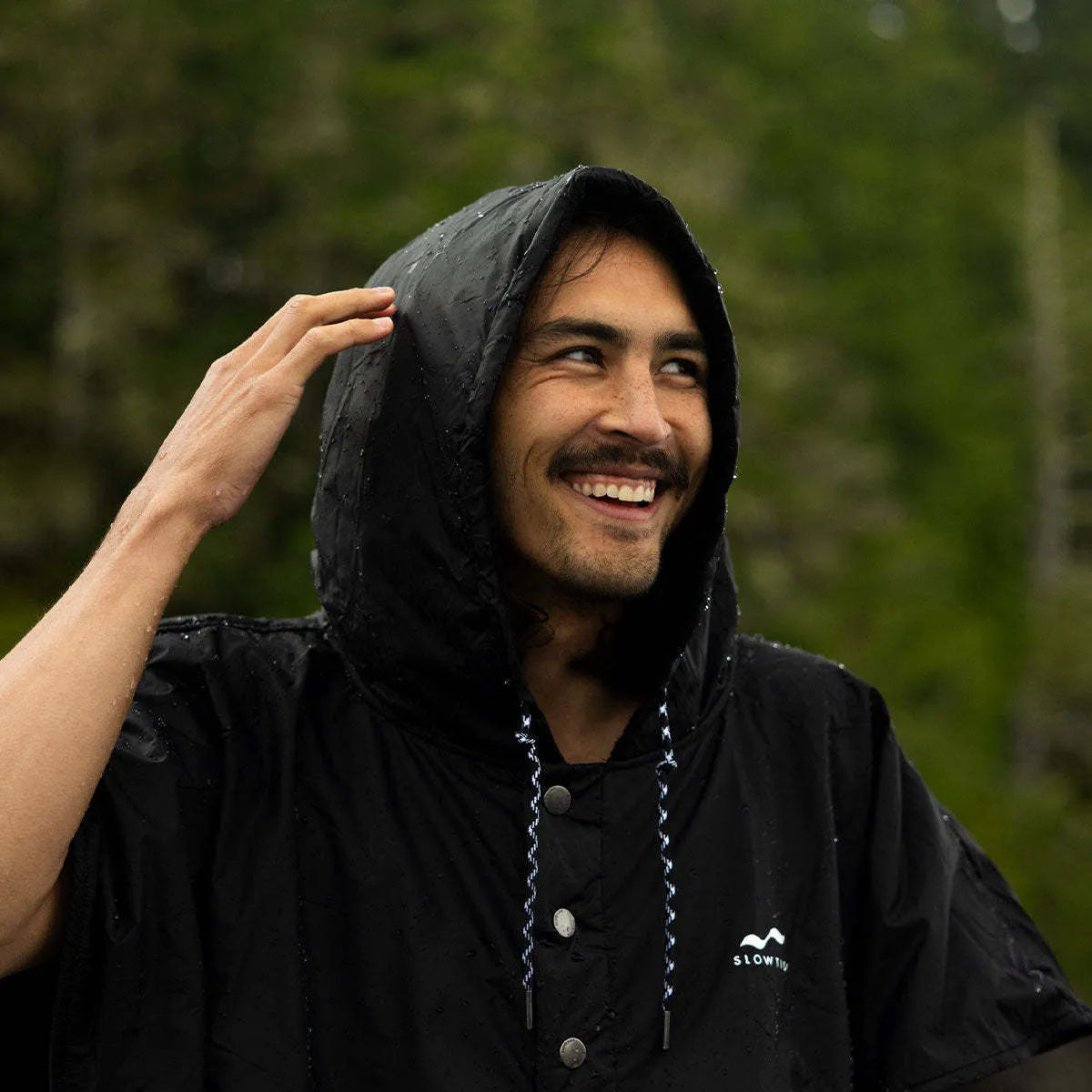 Waterproof Changing Poncho - Black